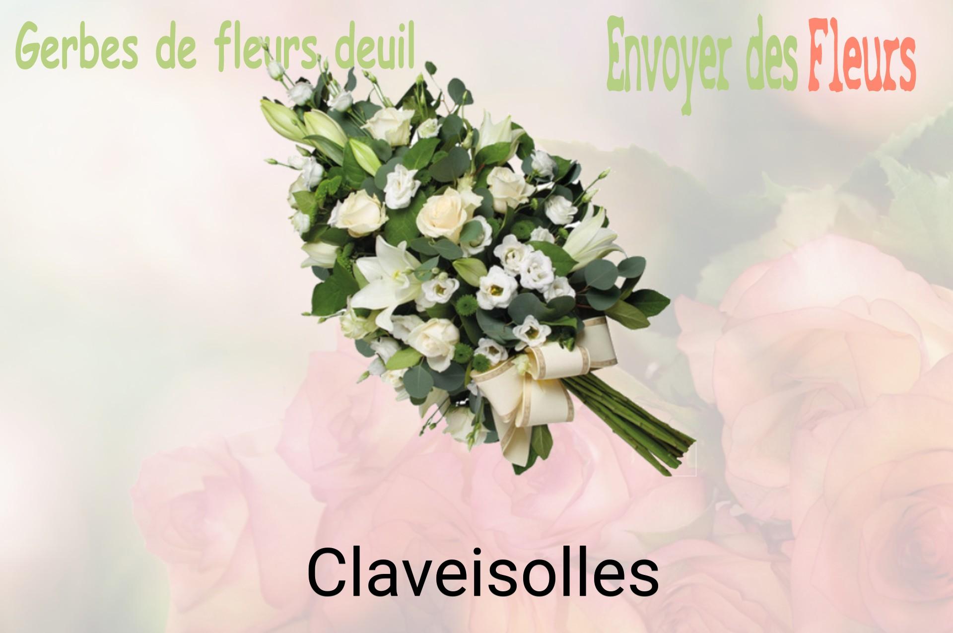 Gerbe de fleurs de deuil livrée à Claveisolles